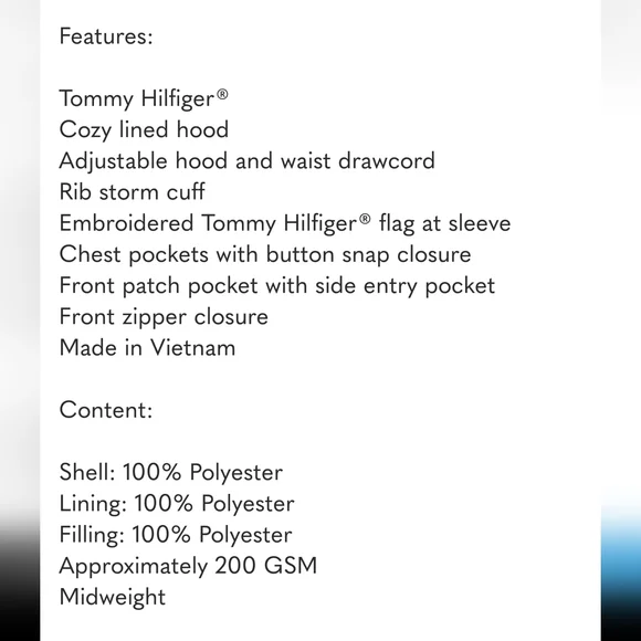 Tommy Hilfiger Ladies Parka Jacket nwt